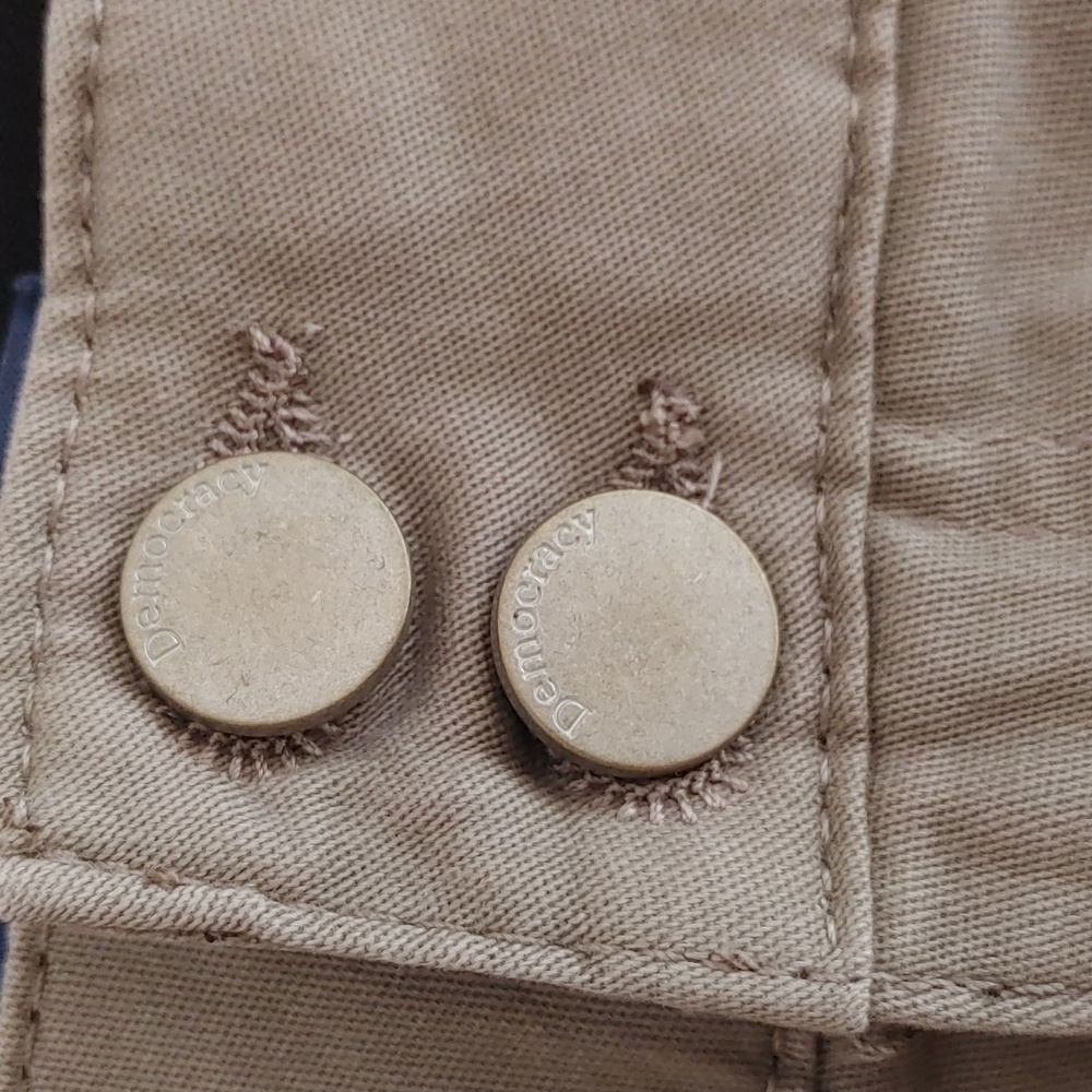 Democracy Beige Double Button Absolution Cargo Sk… - image 5